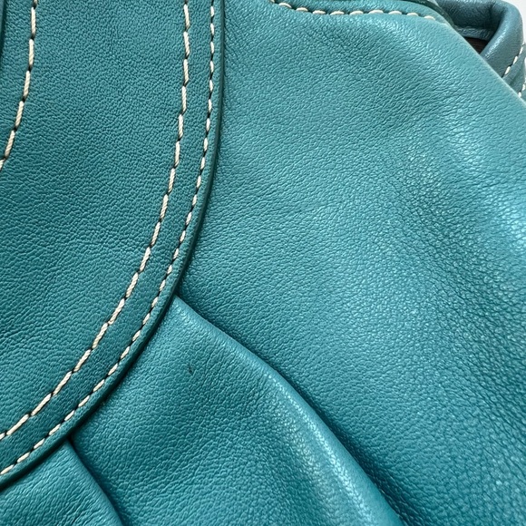 Coach Ergo Kiss Lock Teal Hobo - Picture 11 of 11